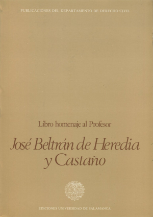 Cubierta para Estudios de Derecho Civil en homenaje al Profesor J. Beltrán de Heredia y Castaño