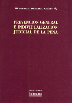 Cubierta para Prevención general e individualización judicial de la pena