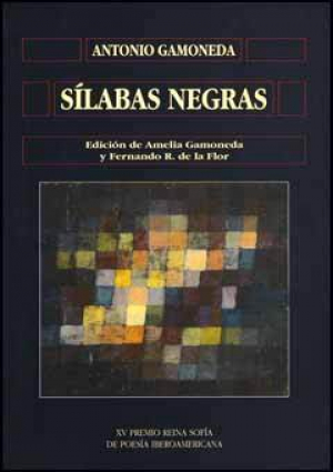 Cubierta para Sílabas negras. XV Premio Reina Sofía de Poesía Iberoamericana