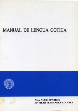 Cubierta para Manual de lengua gótica. Segunda edición revisada