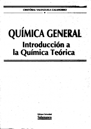 Cubierta para Química general. Introducción a la Química teórica