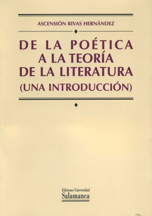 Cubierta para De la poética a la Teoría de la Literatura (una introducción)