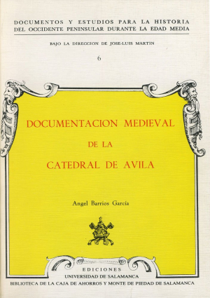 Cubierta para Documentación medieval de la Catedral de Ávila
