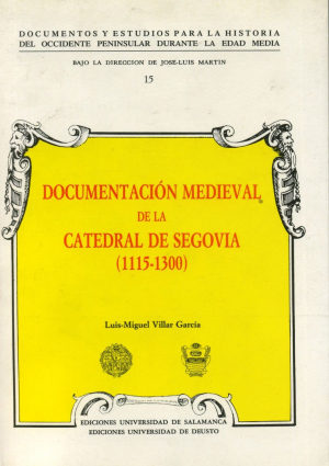Cubierta para Documentación medieval de la Catedral de Segovia (1115-1300)
