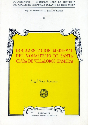 Cubierta para Documentación medieval del Monasterio de Santa Clara de Villalobos (Zamora)