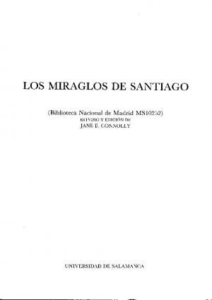 Cubierta para Los miraglos de Santiago (Biblioteca Nacional de Madrid, ms. 10252)
