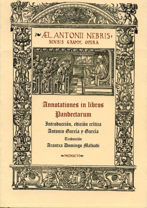 Cubierta para Annotationes in libros Pandectarum