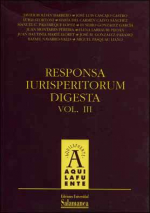 Cubierta para Responsa Iurisperitorum Digesta. Vol. III