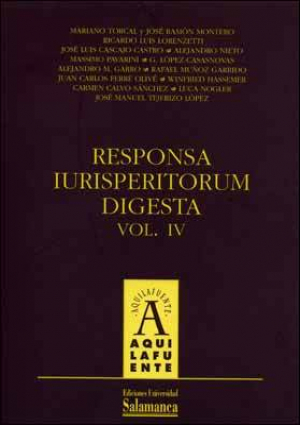 Cubierta para Responsa Iurisperitorum Digesta. Vol. IV