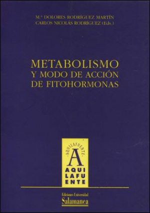 Cubierta para Metabolismo y modo de acción de fitohormonas