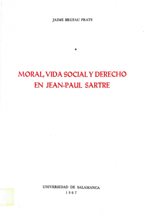 Cubierta para Moral, vida social y derecho en Jean-Paul Sartre