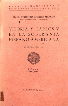 Cubierta para Vitoria y Carlos V en la soberanía hispano-americana: Segunda Edición