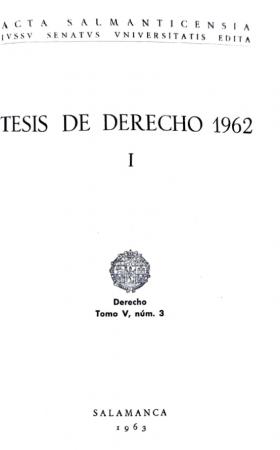 Cubierta para Tesis de Derecho 1962: Problemas procesales en la aplicación del derecho extranjero