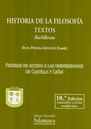 Cubierta para Historia de la filosofía. Textos bachillerato, 9ª edición