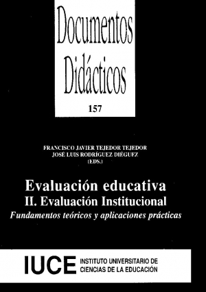 Cubierta para Evaluación educativa II. Evaluación institucional. Fundamentos teóricos y aplicaciones prácticas
