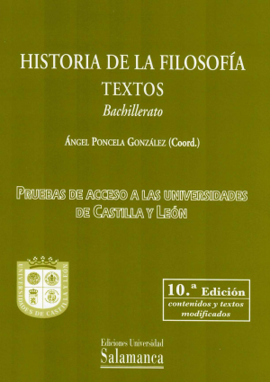 Cubierta para Historia de la filosofía. Textos bachilleraro, 10ª edición