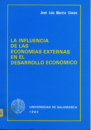 Cubierta para La influencia de las economías externas en el desarrollo económico