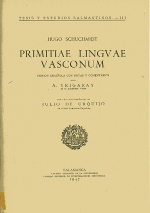 Cubierta para Primitiae linguae vasconum