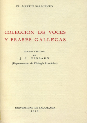 Cubierta para Colección de voces y frases gallegas