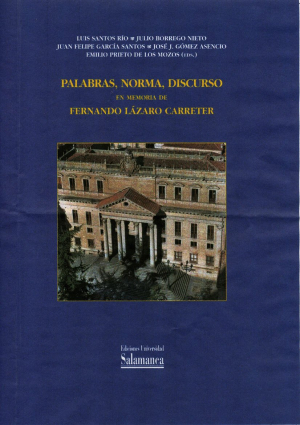 Cubierta para Palabras, norma, discurso. En memoria de Fernando Lázaro Carreter