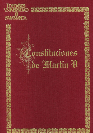 Cubierta para Constituciones de Martín V