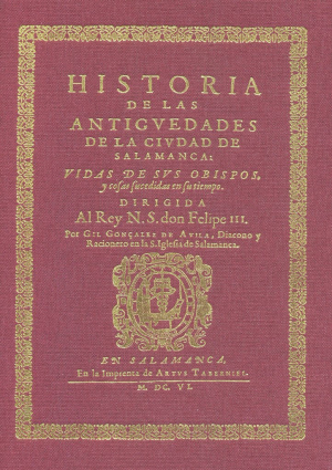 Cubierta para Historia de las antigüedades de la ciudad de Salamanca